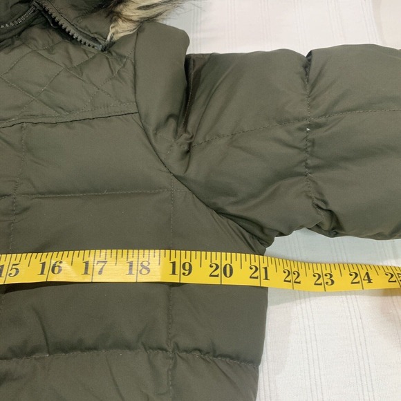 Lauren Ralph Lauren Women's Puffer Jacket Down Hooded Green Sz M Detachable Hood - Picture 8 of 16